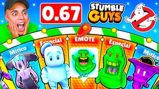 COMPRO RULETAS de CAZA FANTASMAS en STUMBLE GUYS 0.67 😱 *Emote y Skins*