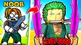 Upgrading NOOB to GOD ZORO in One Piece Roblox