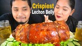 The Crispiest Lechon Belly Ever / Filipino Style Mukbang / Collaboration with @Diskarteng Basic