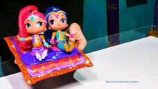 Shimmer and Shine Toys Fly on their Genie Carpet Toy