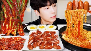 MUKBANG | 직접 만든 김치 레시피 & 파김치, 짜파게티, 계란 라면 먹방 | KIMCHI RECIPE KOREAN HOME FOOD