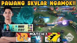 PERANG SAUDARA DIMULAI, SKYLAR BENER2 NGAMUK DI MATCH INI!! - RRQ vs ONIC Match 1