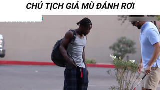 Chủ tịch giả mù làm rơi tiền thử lòng người đi đường part 2 #giaitri
