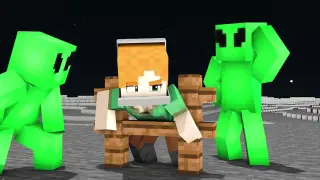 Epic Steve and Alex Stuck, APOCALYPSE LOVE CURSE CHALLENGE | Minecraft Animation