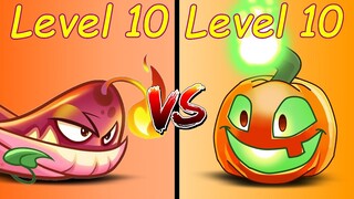 Plants vs Zombies 2 - Owerview - Pyre Vine 10 VS Jack O'Lantern 10 Premium Plants PVZ 2