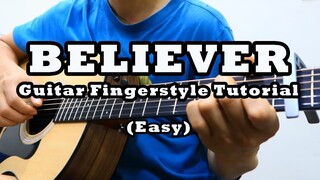 Believer - Imagine Dragons Guitar Solo Tutorial Easy (Hướng dẫn Guitar FIngerstyle) Level 1