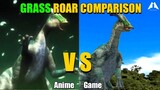 Dinosaur King Comparison (Game VS Anime) Grass Roar 恐竜キング