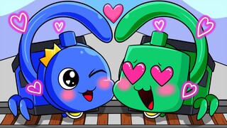 Baby Blue x Baby Green Choo Choo Charles | Love Story | Roblox Rainbow Friends Animation