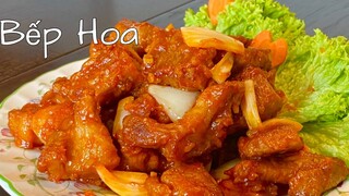 Thịt heo xào chua ngọt_Nạc vai heo xào chua ngọt theo cách này bảo đảm rất đưa cơm,ai cũng thích_BH