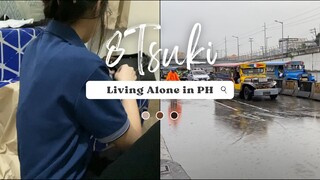 living alone in the Philippines: my small room apartment, rainy days, receiving gifts | silent vlog