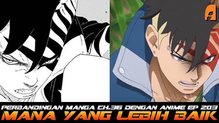 PERBANDINGAN DESIGN MANGA CH 36 DENGAN ANIME EP 203 MANA YANG LEBIH BAIK