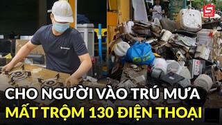 Cho nhiều người vào trú mưa ngập, một siêu thị điện máy bị mất trộm 130 điện thoại