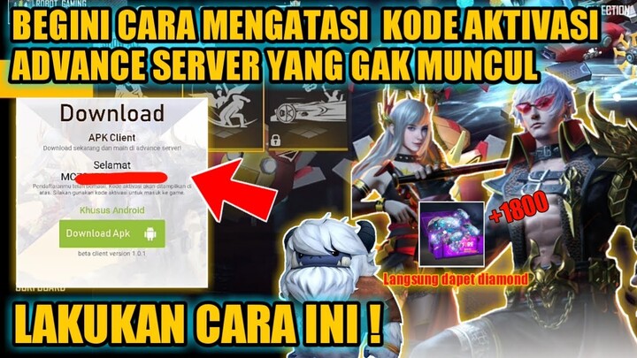 CARA MENGATASI KODE AKTIVASI ADVANCE SERVER FREE FIRE YANG TIDAK MUNCUL TERBARU NOVEMBER 2021