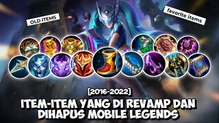 ITEM-ITEM YANG DI HAPUS DAN DI REVAMP MOBILE LEGENDS SELAMA 2016-2022 !!!