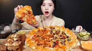 [Mukbang TV] - Pizza, bít tết & tôm sốt cay, gà rán | ASRM