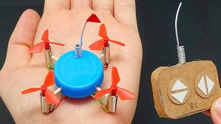 Make a super mini helicopter out of bottle caps, this is a great idea, let's make one!