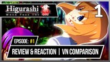 Higurashi Gou: Episode 1 | Reaction & VN Comparison! - A Horror Classic Revived!