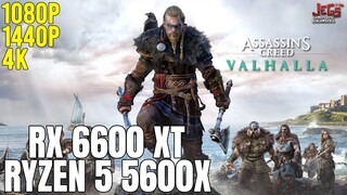 Assassin's Creed Valhalla | Ryzen 5 5600x + RX 6600 XT | 1080p, 1440p, 4K benchmarks!