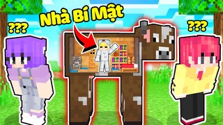 TÔ GÀ THỬ THÁCH 24H XÂY CĂN NHÀ CỰC KÌ BÍ MẬT BÊN TRONG CON BÒ TRONG MINECRAFT VÀ CÁI KẾT...