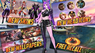 FREE SKIN, FREE RECALL, ROGER NEW SKIN, KADITA NEW SKIN, ALL UPCOMING SKINS | MOBILE LEGENDS