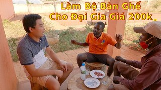 Anh đốt than làm Siêu Phẩm nội thất cho Đại Gia châu phi||2Q Vlogs cuộc sống châu phi