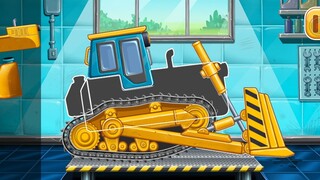 Trò chơi vui nhộn - Game lắp ráp máy xúc,máy cần cẩu,máy lu,ô tô chở cát
