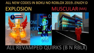 Working Code In August Boku No Roblox | All Revamped Quirks Explosion,OFA,Muscle Augmentation