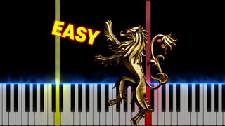 House Lannister Theme - Game of Thrones | EASY Piano Tutorial