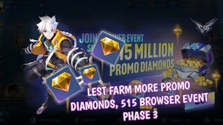 How to get more 515 Promo Diamonds Browser event phase 3 in Mobile Legends 2022