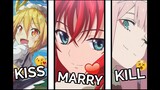 Anime Waifu Kiss Marry Kill 2 Year Anniversary Special