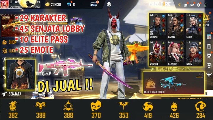 AK DRACO LV5, ADA CHRONO DAN WUKONG LV 6, BUNDLE ZOMBIE SAMURAI - JUAL AKUN FF SULTAN