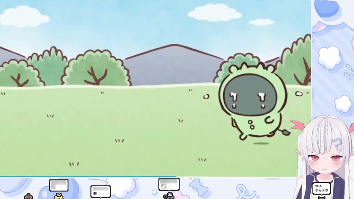 Sakura girl smiled mercilessly when she saw the cute little ones being eaten in "Jiyi Kawa".