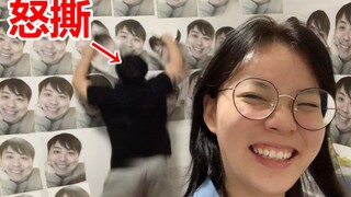My boyfriend is back in China, and his headshots are plastered all over the house! What will happen?