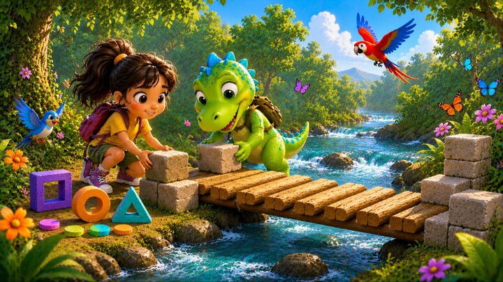🌟 Learn Shapes with Dino and Mira | Jungle Adventure for Kids|Educational Kids Story|Learn with fun