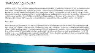 Outdoor 5g Router