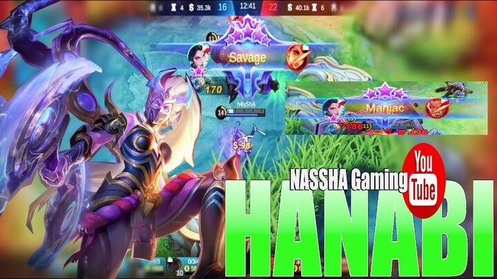Hanabi EPIC skin RAKSHESHA | SAVAGE &  MANIAC Gameplay| Marksman Savage Montage 2021 MLBB