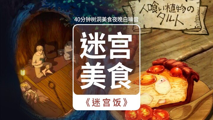 【美食放松】《迷宫饭》「40分钟」异世界美食料理制作+夜晚树洞助眠白噪音。“今天制作特制的挞！～要尝尝吗？“......牡蛎牡蛎牡蛎！”>.<