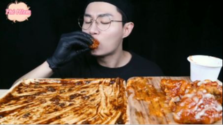 Mì sốt tương đen và đồ chiên phần 7 #mukbang