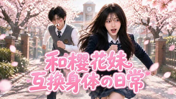 "Daily Life After Exchanging Bodies with the Sakura Girl" Episode 3