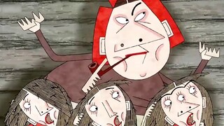 A peasant woman gave birth to triplets, who looked weird and had a different number of eyes!