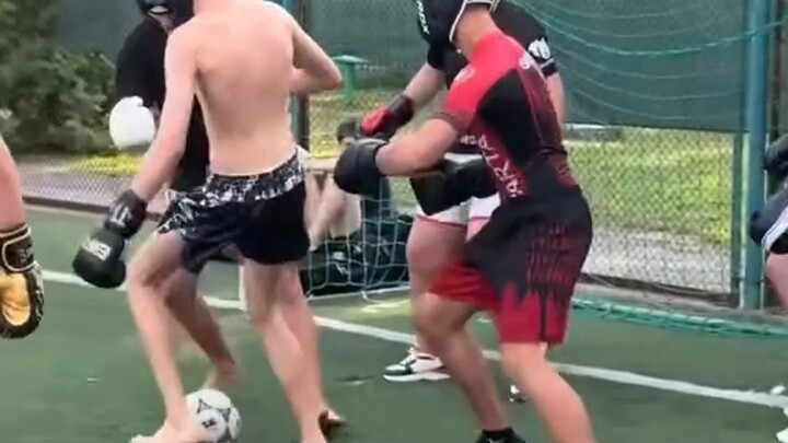 Kick a ball and throw a few punches—totally reasonable 😂