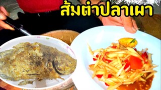ตำบักหุ่งปลาเผาทอดเนื้อแดดเดียวสุดแซ่บ!!