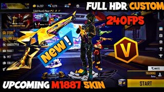 Free Fire Upcoming New M1887 Golden Glare Skin🔥Test Gameplay 🔥😱 Full HDR Graphics Custom 240Fps🔥