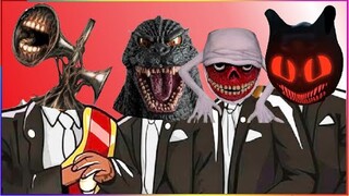 SIREN HEAD & GODZILLA & BRIDGE WORM & CARTOON CAT - Coffin Dance X Baby Shark COVER