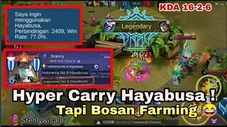 Hyper Carry Hayabusa Tapi Bosan Farming 🤣 - Mobile Legends