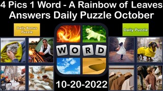 4 Pics 1 Word - A Rainbow of Leaves - 20 October 2022 - Answer Daily Puzzle + Bonus Puzzle