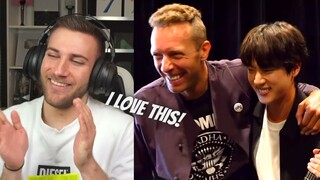 THIS MAKES ME HAPPY! [BANGTAN BOMB] Meeting with Coldplay - BTS (방탄소년단) - REACTION