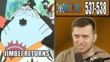 LUFFY REUNITES WITH JIMBEI - One Piece Episode 537 and 538 - Rich Reaction