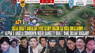 DRAFT PICK ALPHA X ANGELA BUAT RRQ TAK BERKUTIK! REAKSI STREAMER RRQ HOSHI 1-1 EVOS GLORY MPL ID S13