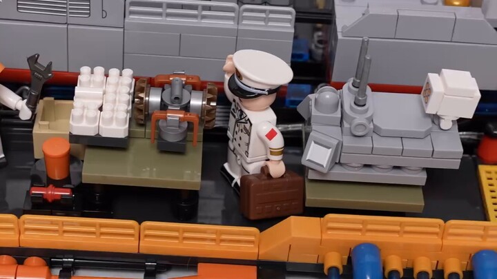 One building block, multiple ways to play, and can also present the 055 destroyer alone! Semper Buil